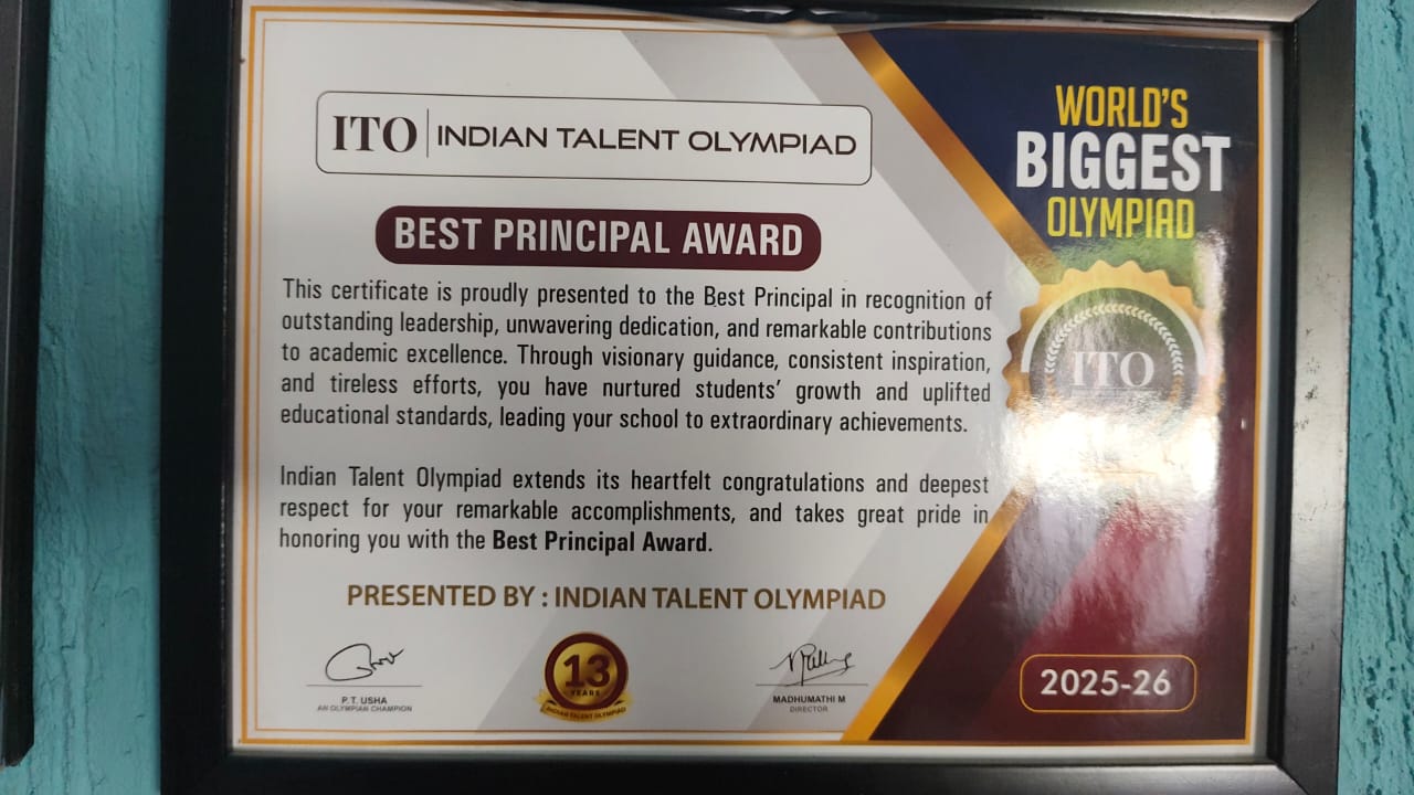 Best Principal Award 2025-26
